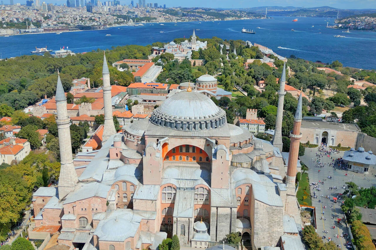 Hagia Sophia z lotu ptaka, Stambuł