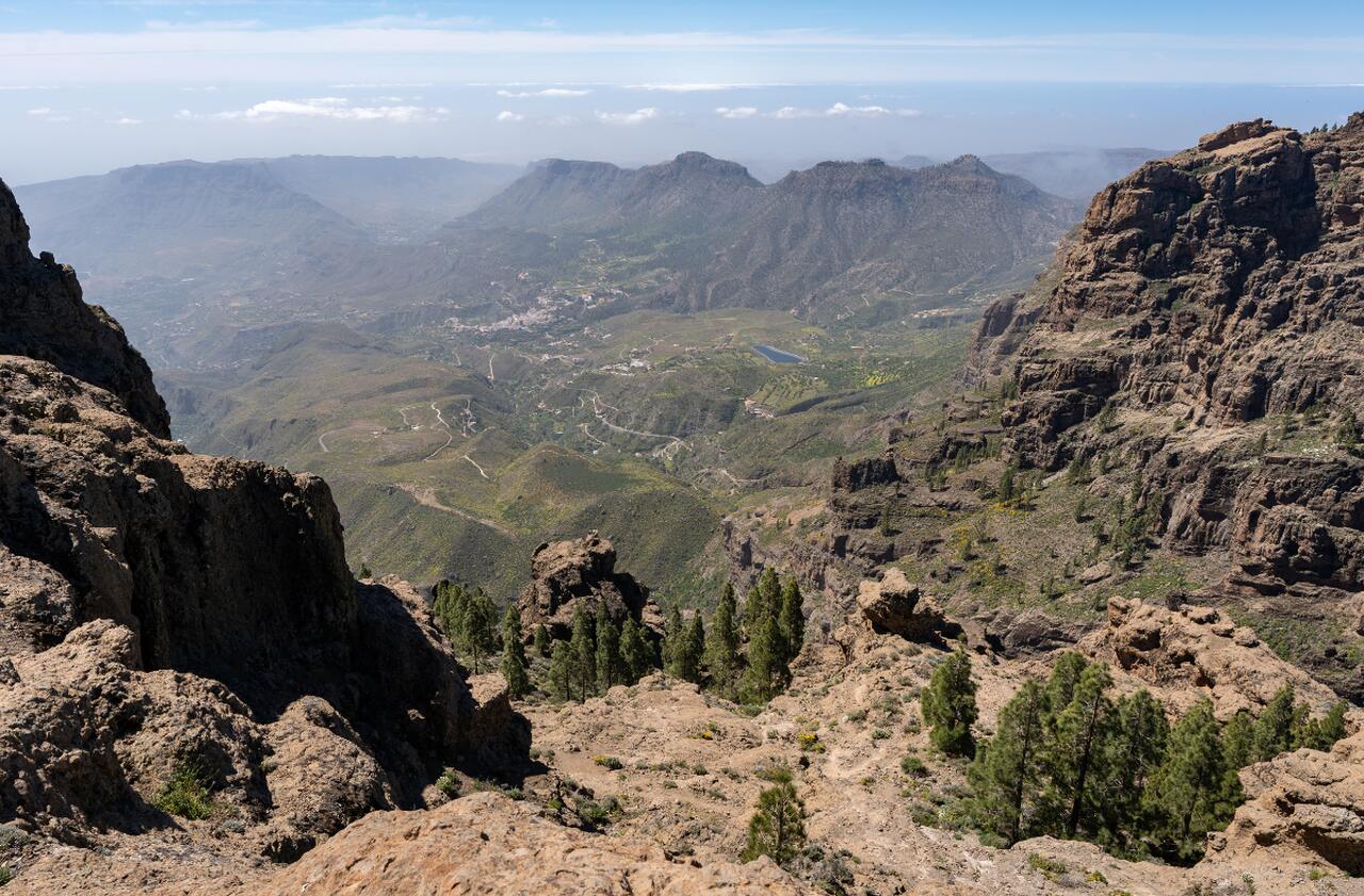 Widok ze szczytu Pico de las Nieves, Gran Canaria